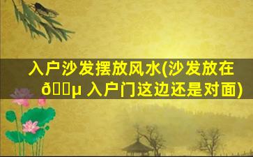 入户沙发摆放风水(沙发放在 🌵 入户门这边还是对面)
